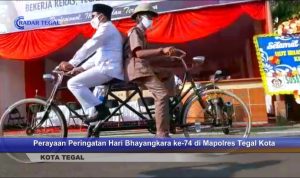 Ada Sepeda Unik dalam Peringatan HUT Bhayangkara ke-74 di Tegal