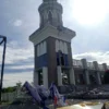 Menara Masjid Agung Kabupaten Tasik Ambruk