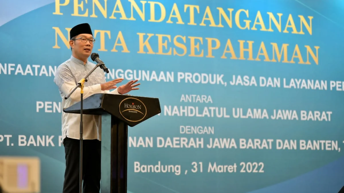 Bank BJB Banten dan PWNU Jalin Kerja Sama, Ridwan Kamil: Saya Yakin Kemajuan Umat Akan Terasa