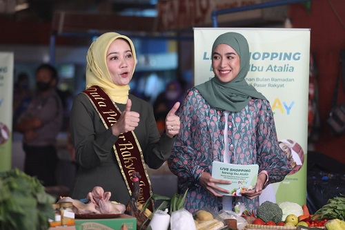 Dukung Pedagang Pasar Rakyat, Atalia Ridwan Kamil Apresiasi Acara Live Shopping Ramadhan