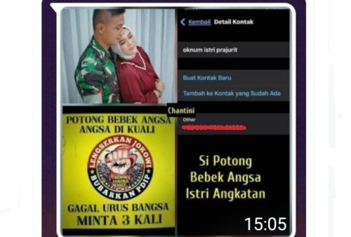 Viral, Istri Prajurit TNI Sindir Presiden Jokowi dengan Narasi Potong Bebek Angsa