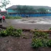 Dahan pohon patah akibat sapuan angin kencang di Kampung Jati, Desa Cintarakyat