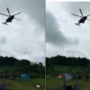 Viral Helikopter Melempar Bantuan Untuk Korban Gempa Cianjur, Tenda Pengungsi Terbang