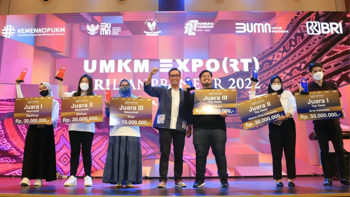 BRI sukses menggelar event UMKM EXPO(RT) BRILIANPRENEUR yang ditandai dengan prosesi penutupan pada Sabtu (17/12) di Jakarta Convention Center (JCC), Jakarta.