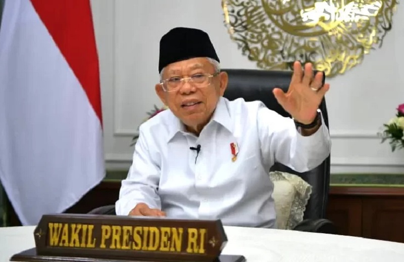 Wakil Presiden Republik Indonesia (Wapres RI) Ma'ruf Amin mengaku tidak akan maju lagi di Pemilu 2024 karena usianya sudah tua.-(foto BPMI Setwapres-)
