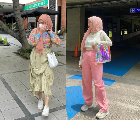 Outfit Nonton Konser Hijab yang Fresh dan Terlihat Manis (foto lemon8)