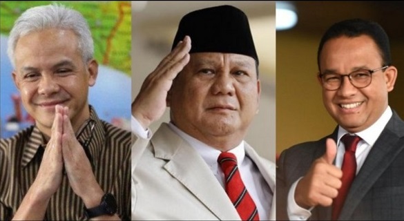 Ganjar Pranowo, Prabowo Subianto dan Anies Baswedan (istimewa)