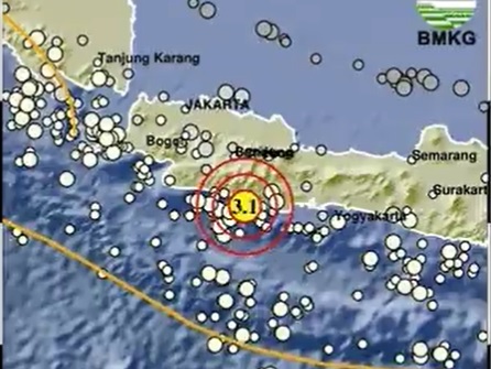 Gempa Bumi 3.1 Mag Baru Saja Guncang Garut