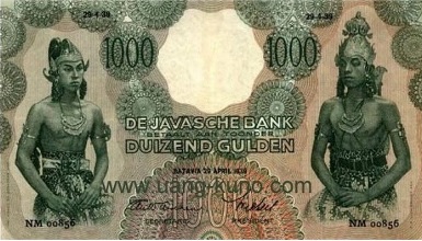 Uang kertas kuno 1.000 gulden. Harganya mahal dan bisa membuat tajir (ist)