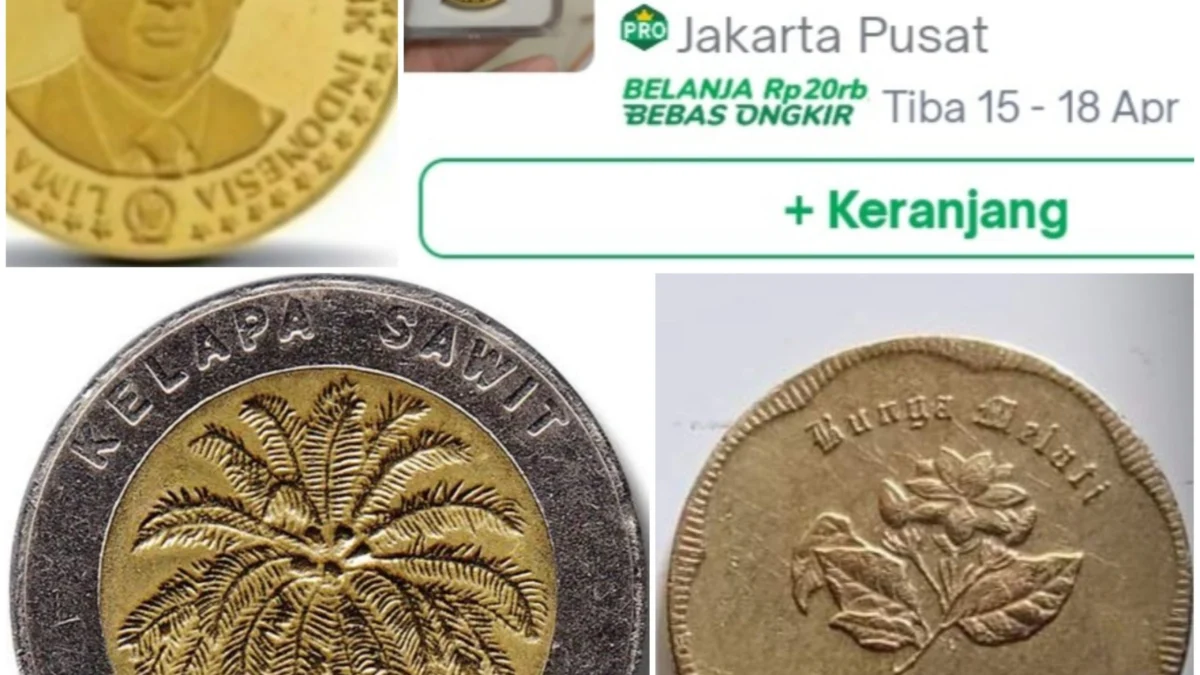 Uang Koin Kuno Rp850.000 Gambar Presiden Soeharto Mengandung Lapis Emas!