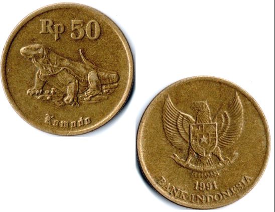 Uang Koin Kuno Rp50 Gambar Komodo Banyak Di Cari Oleh Kolektor