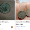 Uang Koin Kuno ini Dijual Rp25juta dan Rp110juta Per Keping