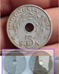 Uang koin 5 sen tahun 1951 salah satu uang kuno yang pernah diterbitkan Pemerintah Indonesia pasca Kemerdekaan