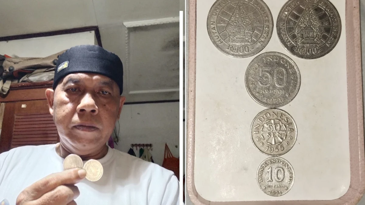 Rohayadi jual uang koin kuno RP100 Rumah Gadang dan tiga jenis koin lainnya seharga Rp9 juta