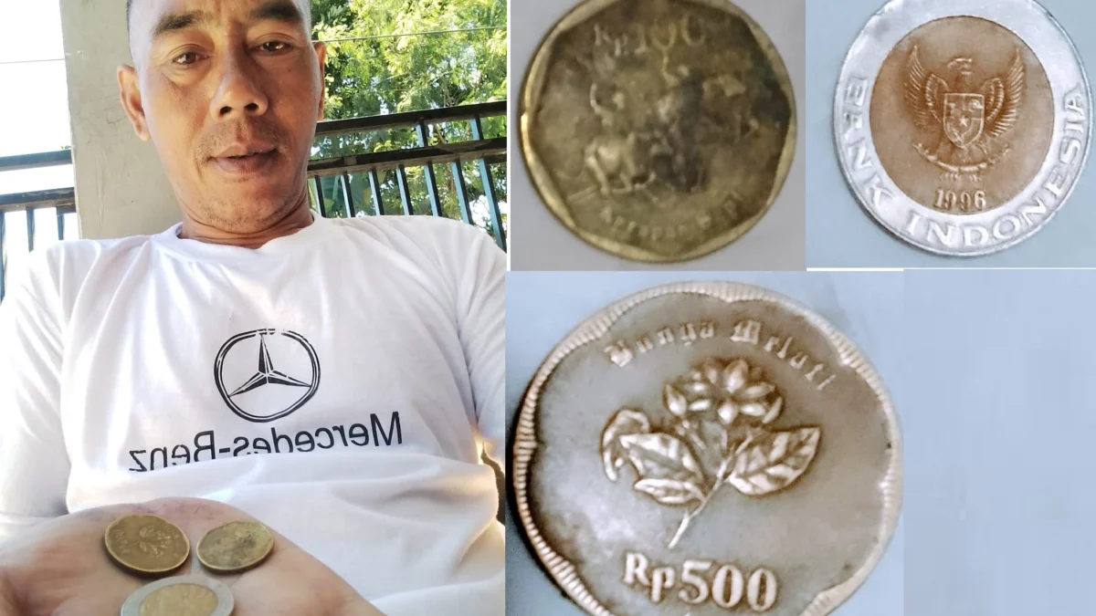 Sukmana warga Kabupaten Garut mempunyai 3 jenis koin kuno, dijual seharga Rp15 juta