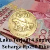 Koin Rp50 Komodo laku terjual seharga Rp250 ribu per keping