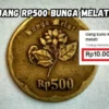 Uang Kuno Koin Rp500 Tahun 1992 Gambar Melati Dijual Rp10 Juta di Toko Online