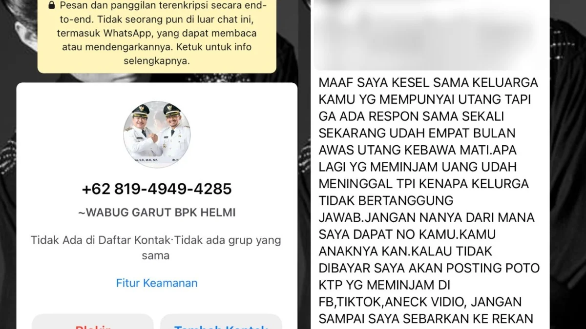 Penipuan Penagihan Hutang Di WhatsApp Mengaku Ajudan Bupati Garut, Begini Modusnya!