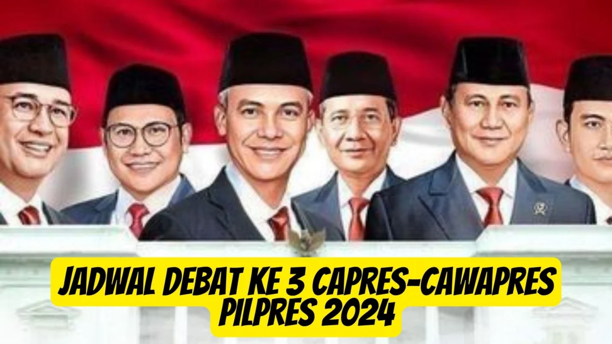 Ini Nih Jadwal Debat Ke 3 Capres-Cawapres Pilpres 2024!