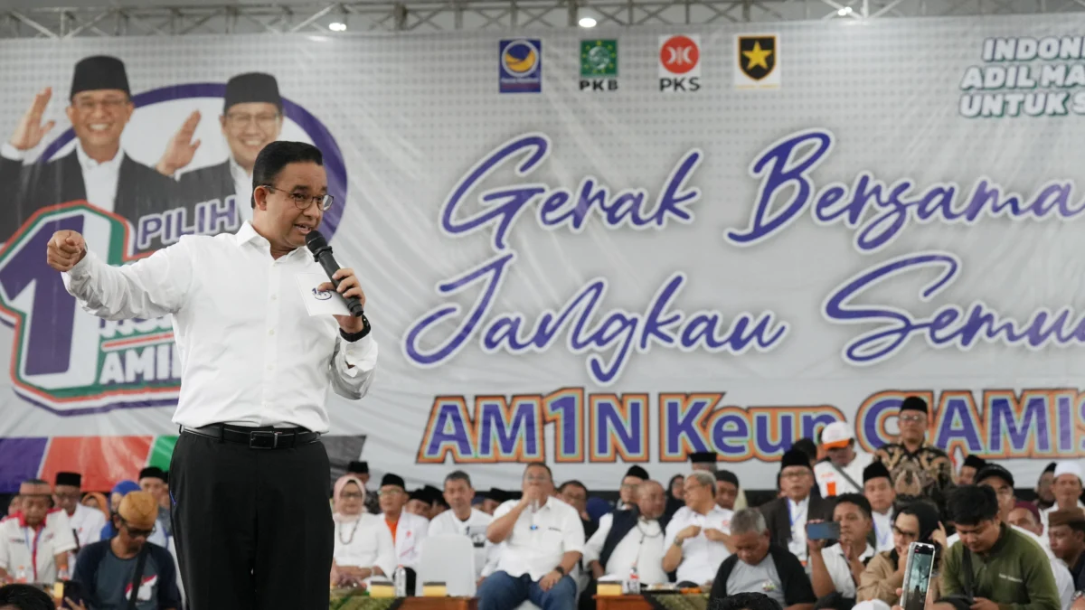 Calon Presiden Anies Baswedan hadiri acara Silaturahmi Akbar AMINKEUN Ciamis di Islamic Centre Ciamis, Jawa Barat, Kamis 4 Januari 2024. (Foto : Istimewa)
