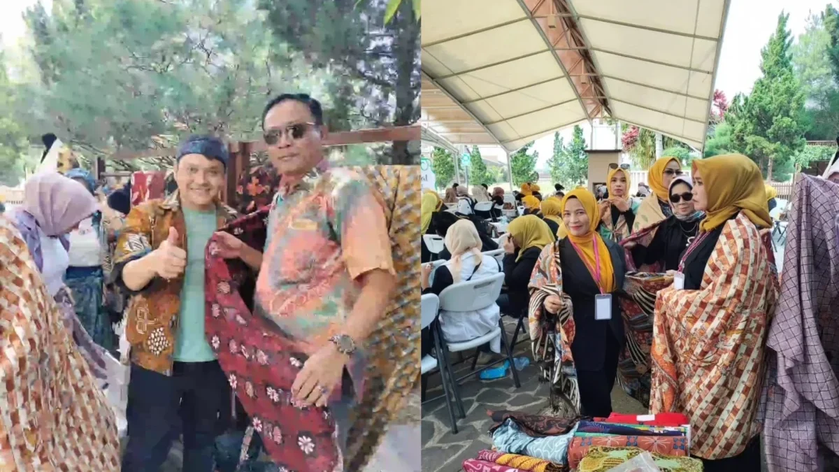 Drs. Ade Najmulloh balon Bupati Garut mempromosikan Batik Sutra Garutan sebagai warisan Budaya dan Ikon Garut