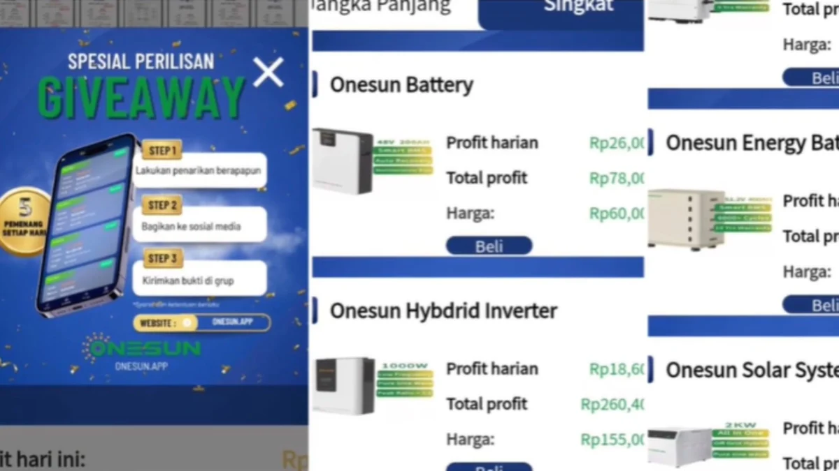 ONESUN APP: Aplikasi Penghasil Uang dengan Giveaway Harian, Apakah Benar Bertahan Lama?