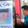 Viral! Penjual Bakso di Surabaya Mirip Suneo dari Doraemon, Netizen Terhibur