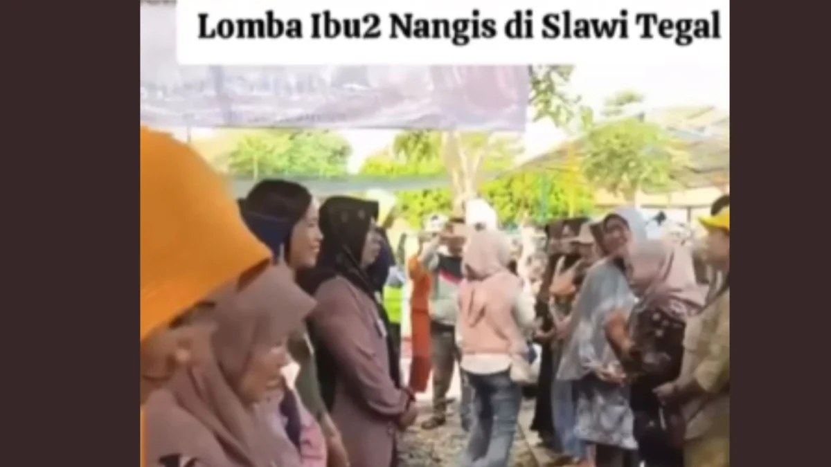 Viral di Media Sosial, Ratusan Emak-Emak Menangis dalam Lomba di Tegal